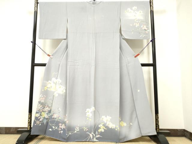 平和屋着物●訪問着　友禅　作家物　草花文　暈し染め　正絹　逸品　DAAP7950yyy