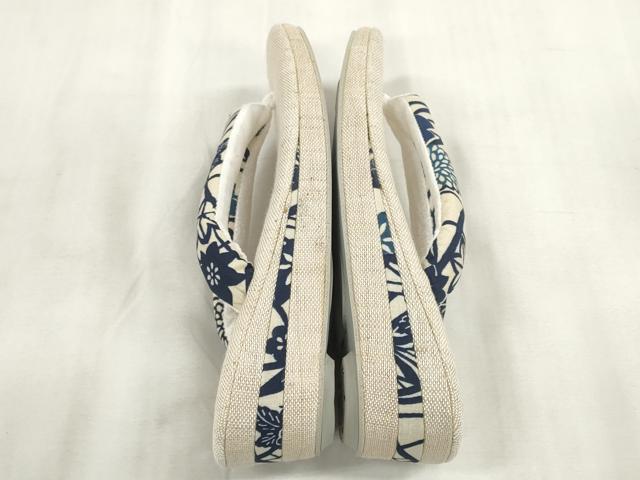 平和屋着物●スリーシーズン　春夏秋　和装小物　亜麻草履　和装草履　逸品　未使用　DAAQ1206zzz 平和屋着物○スリーシーズン 春夏秋 和装小物 亜麻草履 和装草履 逸品