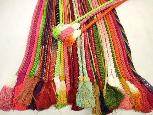 平和屋着物●和装小物　帯締め20本　振袖用　丸組　金糸　逸品　DAAQ1244zzz