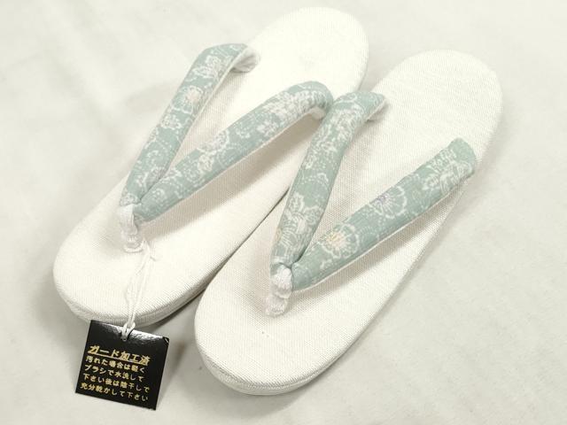 平和屋着物●スリーシーズン　春夏秋　和装小物　和装草履　亜麻草履　履物　逸品　未使用　DAAQ1465zzz