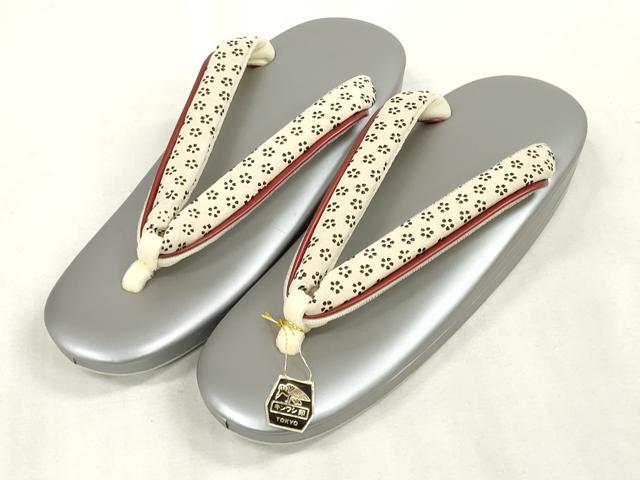 平和屋着物●和装小物　和装草履　キンワシ印　金鷲本舗　東京謹製　印伝風　印伝調　履物　逸品　未使用　DAAQ1471zzz