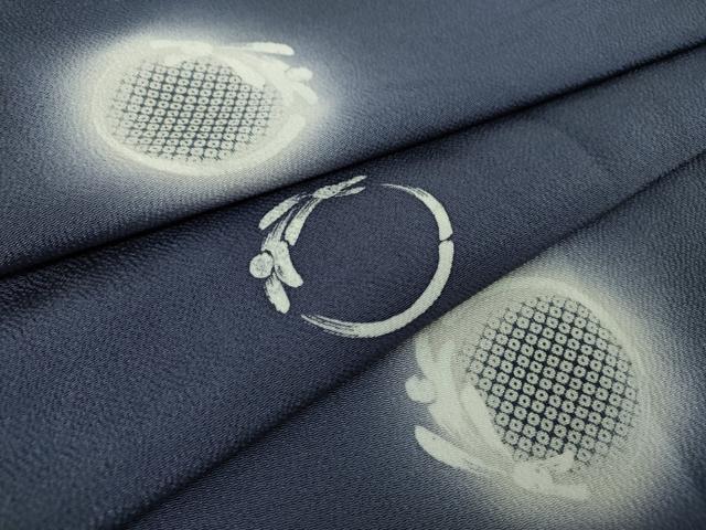 平和屋着物●五代　歌舞伎役者　坂東八十助　小紋　跳兎　蛍暈し　正絹　逸品　DAAQ2730ps