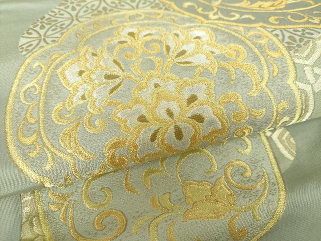 平和屋着物○西陣 川島織物 六通柄 本袋帯 花鳥文 金糸 正絹