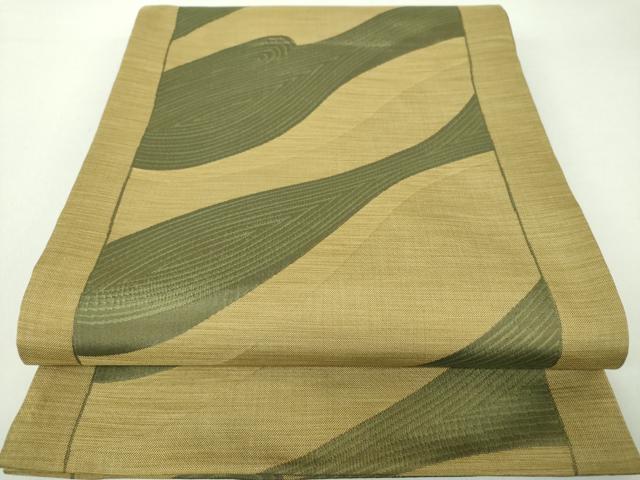 平和屋着物●名門木屋太　今河織物　六通柄袋帯　抽象間道　正絹　逸品　DAAQ2816ps