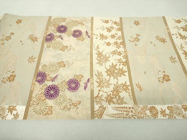 平和屋着物○京の名門 じゅらく謹製 帝王紫 六通柄袋帯 横