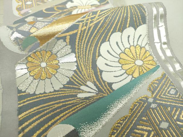 平和屋着物○六通柄袋帯 紹巴織 洛風 金銀糸 正絹 逸品