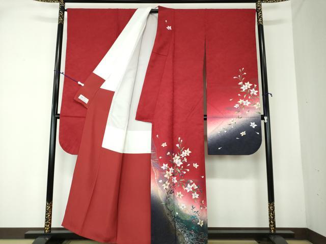 辻が花 舞花文 暈し染め やまと金ラベル 振袖セット 振袖フルセット