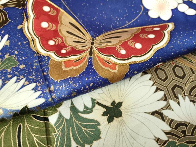 平和屋着物●豪華振袖　駒刺繍　総刺繍　舞蝶花文　金彩　正絹　逸品　DAAR0297yyy 平和屋着物○豪華振袖 駒刺繍 総刺繍 舞蝶花文 金彩 正絹