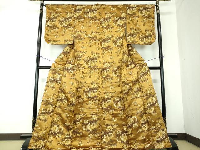 平和屋着物●上質な小紋　草花文　逸品　未使用　DAAQ2878ps