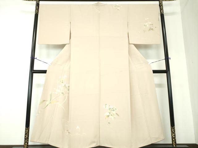 平和屋着物●京加賀友禅　松本健一　訪問着　草花文　正絹　逸品　DAAQ2953ps