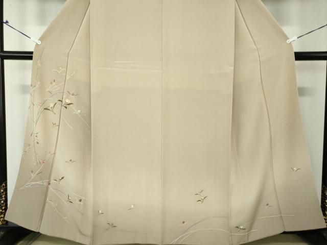 平和屋着物○訪問着 刺繍 草花文 暈し染め 金彩 正絹 逸品 DAAQ2962ps