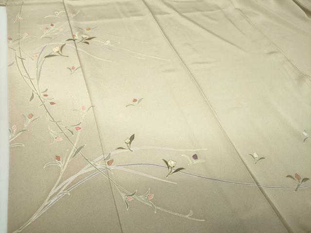 平和屋着物○訪問着 刺繍 草花文 暈し染め 金彩 正絹 逸品 DAAQ2962ps