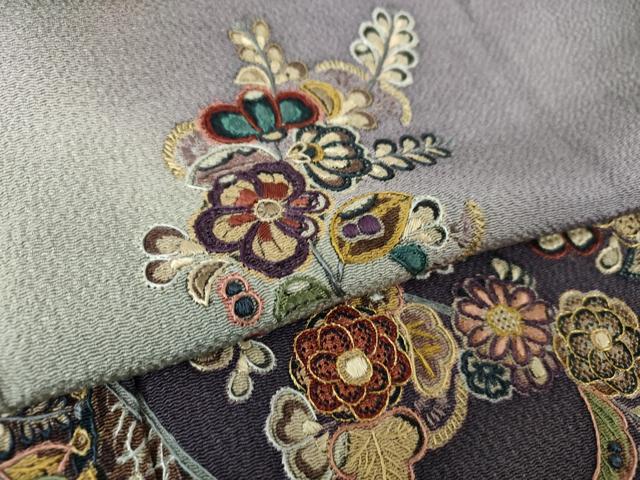 平和屋着物○中国三大刺繍 スワトウ刺繍 汕頭刺繍 総刺繍 訪問着