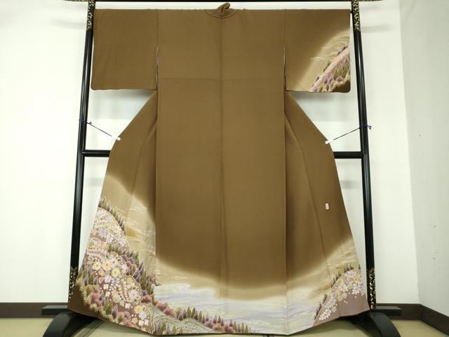 ベストストア日本一受賞店！■平和屋着物■訪問着　越後十日町の一流染匠　桐屋・翠山工房　辻が花　暈し染め　絞り　金彩　逸品　ｗ732 SALE，品質保証 ベストストア日本一受賞店！□平和屋着物□訪問着