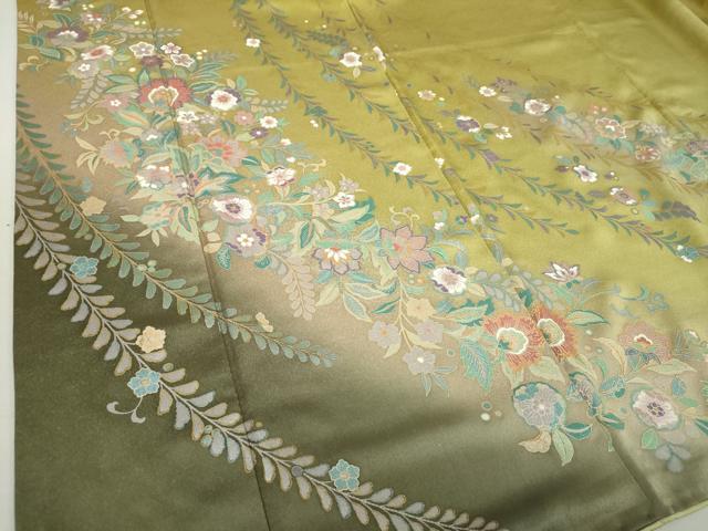 平和屋着物○訪問着 辻が花 更紗花文 暈し染め 金銀彩 正絹