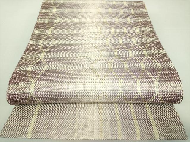 絹 袋帯☆【ひなや工房 くむ・あむ・おる】伊豆蔵明彦 唐組 金糸×紫 お太鼓柄 絹 袋帯☆【ひなや工房 くむ・あむ・おる】伊豆蔵明彦 唐組 金糸×紫