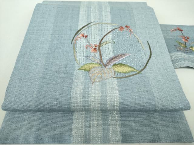 専用帯3705●高級正絹中国三大刺繍 相良刺繍 汕頭刺繍片面全通リバーシブル袋帯 帯3705○高級正絹 中国三大刺繍 相良刺繍 汕頭刺繍 片面全通