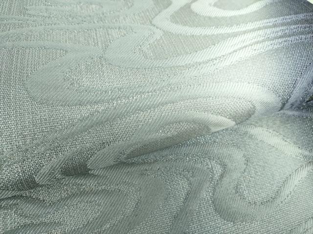 平和屋着物○全通柄袋帯 ふくれ織 流水文 銀通し地 正絹