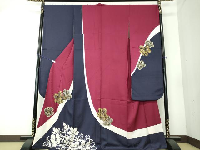 平和屋着物●豪華振袖　舞花文　金銀彩　正絹　逸品　DAAQ3076ps