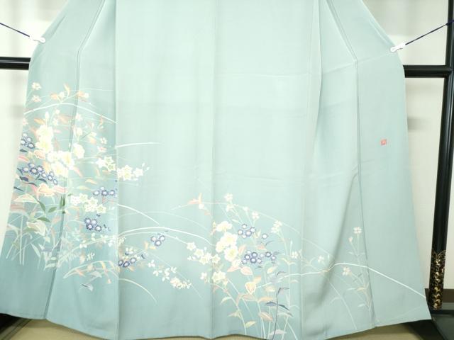 平和屋着物○本加賀友禅作家 魚津誠 訪問着 草花文 さが美扱い