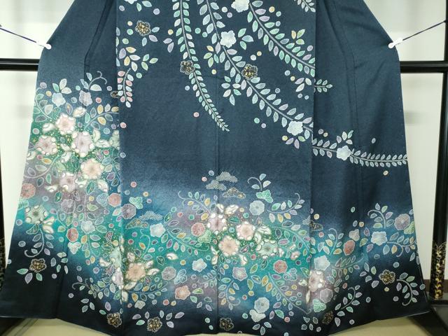 平和屋着物○訪問着 絞り 辻が花 暈し染め 金彩 正絹 逸品 DAAQ3083ps