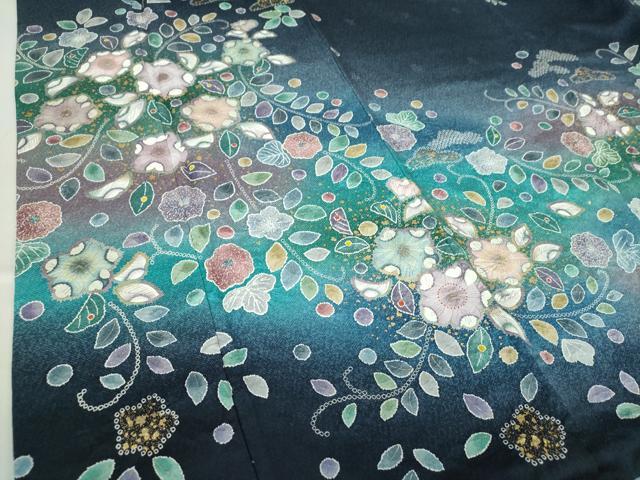 平和屋着物○訪問着 絞り 辻が花 暈し染め 金彩 正絹 逸品 DAAQ3083ps