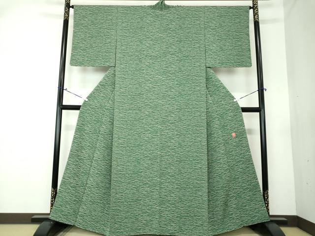 平和屋着物○ファッションデザイナー 花井幸子 小紋 芝文 正絹 逸品 未