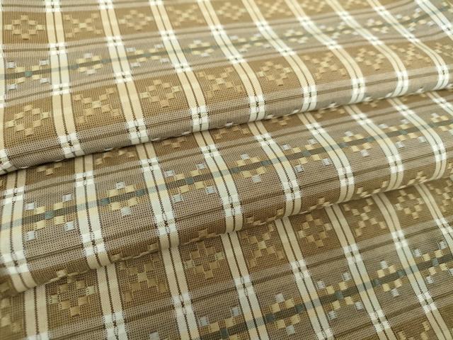 平和屋着物●小紋　花織　変わり格子　洗える着物　DAAQ3094ps