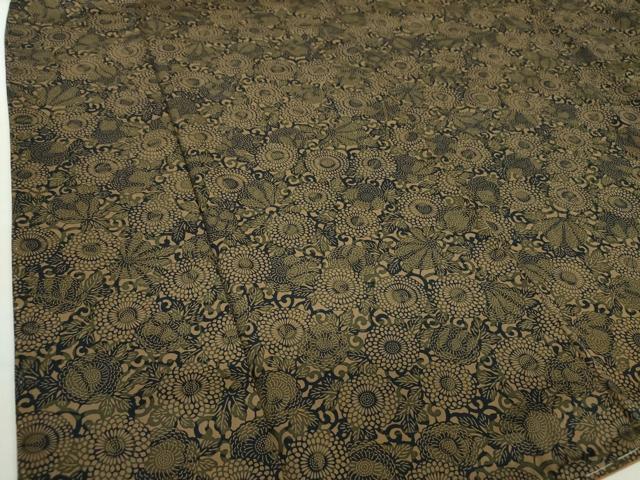 平和屋着物○上質な小紋 型染 菊唐草 正絹 逸品 DAAQ3112ps