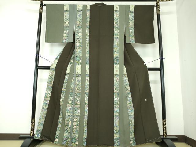 平和屋着物●中国三大刺繍　スワトウ刺繍　汕頭刺繍　訪問着　更匠　花間道　金彩　正絹　逸品　DAAQ3155ps