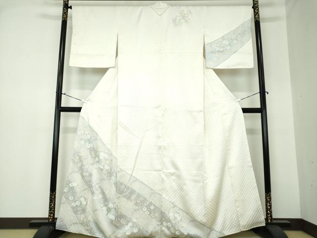 平和屋着物●訪問着　絞り　手描き　草花文　金銀彩　正絹　逸品　DAAQ3162ps