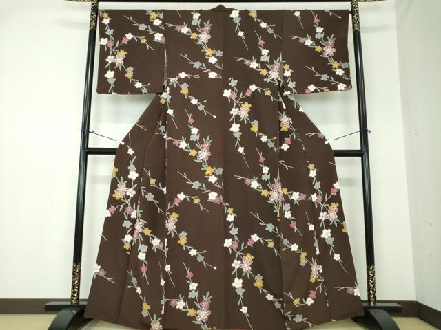 平和屋着物○上質な小紋 枝垂れ桜 正絹 逸品 DAAQ3165ps