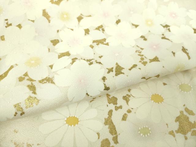 平和屋着物○訪問着 作家物 手描き 吉祥花文 暈し染め 金彩