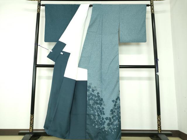 平和屋着物○本場染大島紬 訪問着 蔦の葉シルエット 正絹 逸品 DAAQ3177ps