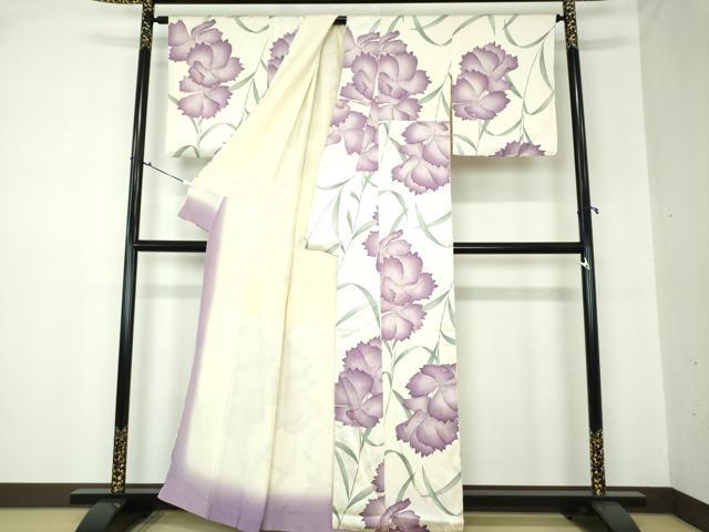 平和屋着物○上質な小紋 草花文 金彩 大丸扱い 正絹 逸品 DAAQ3180ps