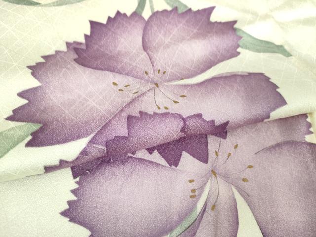 平和屋着物○上質な小紋 草花文 金彩 大丸扱い 正絹 逸品 DAAQ3180ps