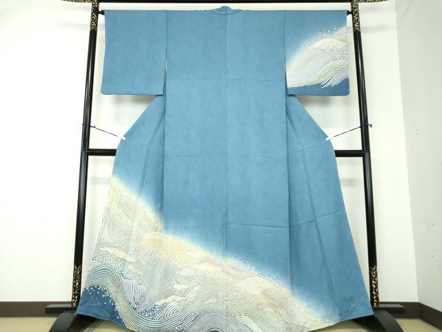 平和屋着物●訪問着　絞り　流水文　暈し染め　正絹　逸品　未使用　DAAQ3182ps 平和屋着物○訪問着 絞り 流水文 暈し染め 正絹 逸品 未使用