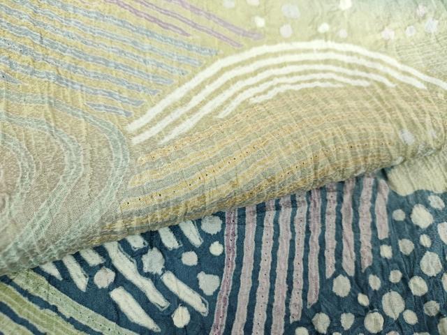 平和屋着物○訪問着 絞り 流水文 暈し染め 正絹 逸品 未使用