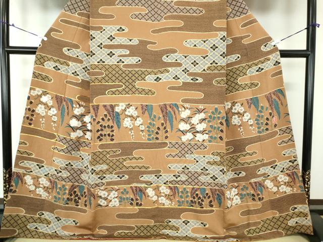 平和屋着物▽ファッションデザイナー 花井幸子 訪問着 単衣 駒刺繍