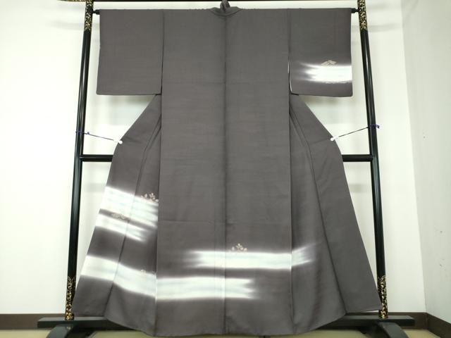 平和屋着物●訪問着　刺繍　霞立波松葉文　暈し染め　金彩　正絹　逸品　DAAQ3240ps