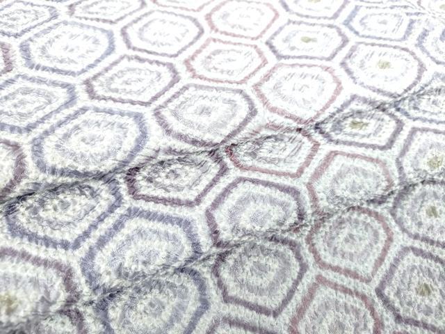 平和屋着物●上質な小紋　総絞り　亀甲文　正絹　逸品　DAAQ3275ps