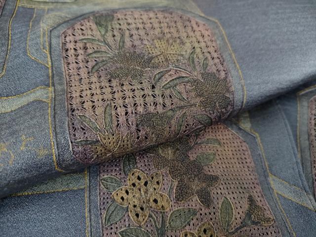 圧巻❣️ 新品　三大総刺繍(蘇州.汕頭.相良)のエレガントで高級感漂う総額１８０万 未使用 汕頭 蘇州 相良 中国三大刺繍 総刺繍 唐花 訪問着 正絹 青緑