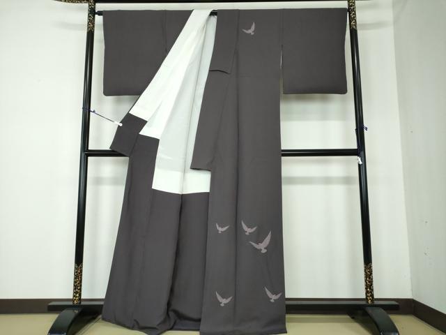 平和屋着物●染色作家　斉藤三才　中国三大刺繍　スワトウ刺繍　汕頭刺繍　総刺繍　訪問着　三才鳥　正絹　逸品　DAAQ3289ps 平和屋着物○染色作家 斉藤三才 中国三大刺繍 スワトウ刺繍 汕頭刺繍