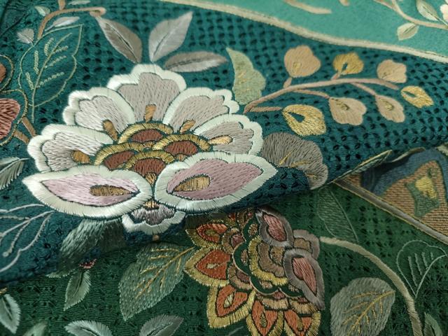 平和屋着物▽中国三大刺繍 スワトウ刺繍 汕頭刺繍 総刺繍 訪問着