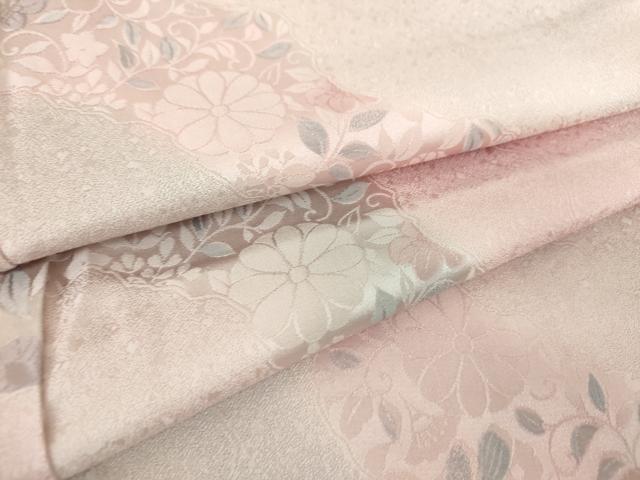 平和屋着物●上質な小紋　地紋起こし　道長花文　暈し染め　正絹　逸品　未使用　DAAQ3316ps