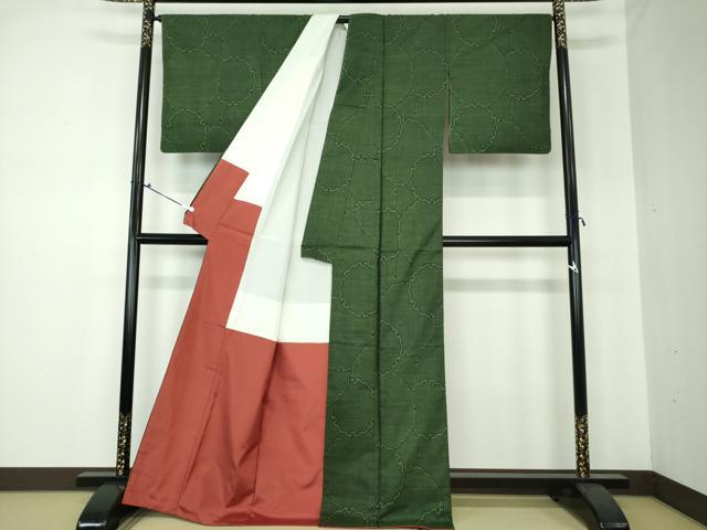 平和屋着物○本場大島紬 9マルキ 雪輪重ね 正絹 逸品 DAAQ3325ps 紬