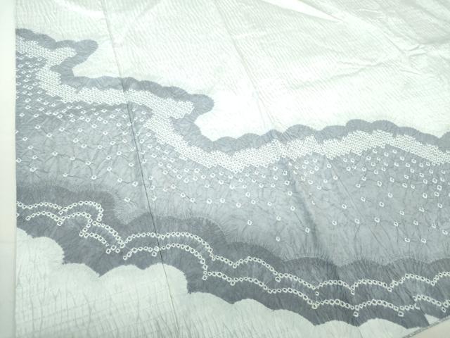 平和屋着物○訪問着 紬地 杢目絞り 雲取り 正絹 逸品 DAAQ3327ps