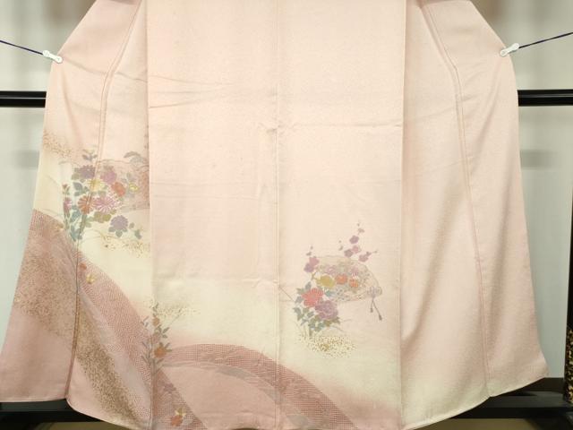 平和屋1□訪問着 中国伝統工芸 蘇州刺繍 総相良刺繍 扇面鏡