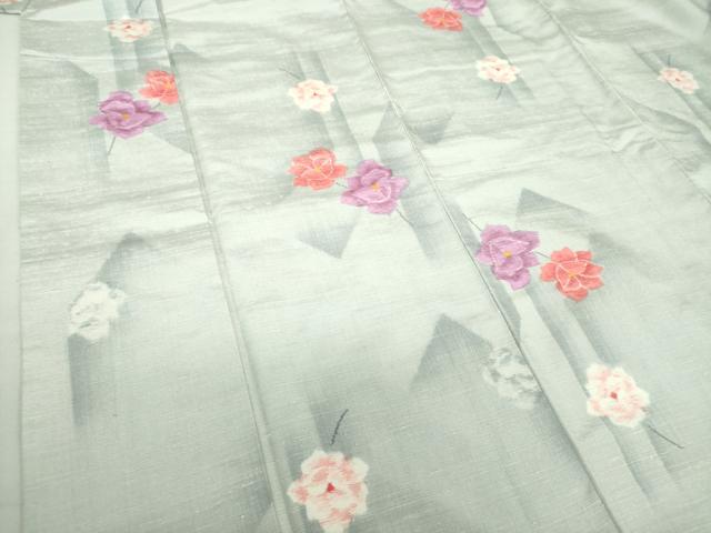 平和屋着物○上質な紬 舞花文 正絹 逸品 未使用 DAAQ3333ps