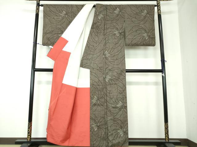 平和屋着物○爪掻き本綴れ 太鼓柄袋帯 満月 枝松文 金銀糸